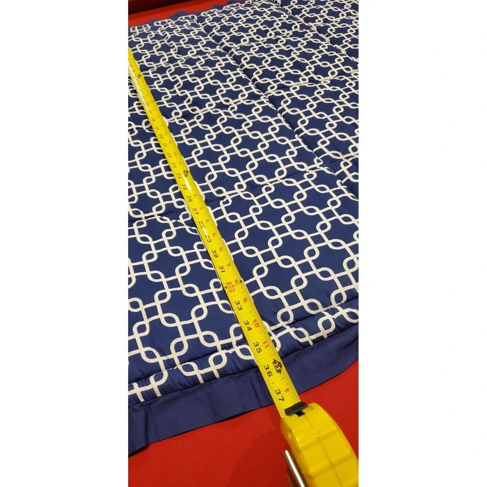Baby Peanutshell Crib Quilt Patchwork‎ Blue & White Clean
